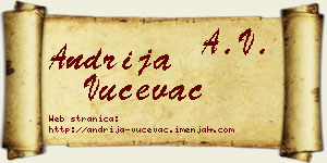 Andrija Vučevac vizit kartica